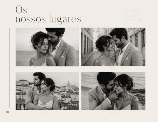 Página “Os nossos lugares”