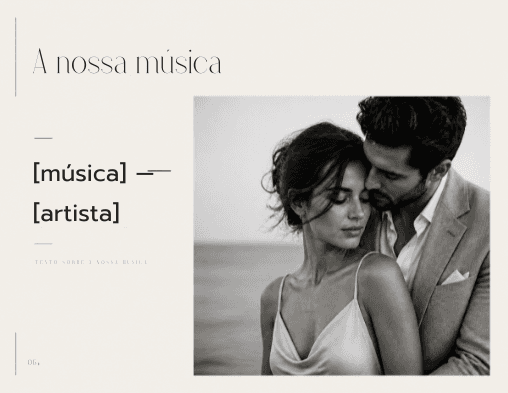 Página “A nossa música”