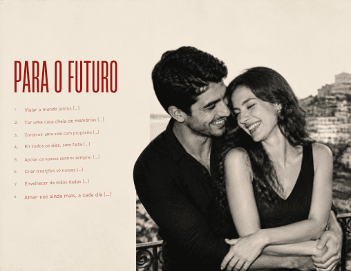 Página “Para o futuro”